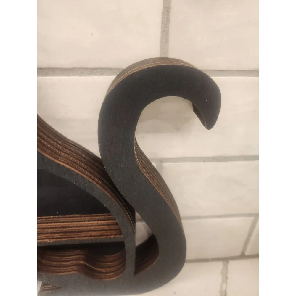 Black Sitting Cat Shaped Shadow Box Or Trinket Shelf Table Top Display Shelf